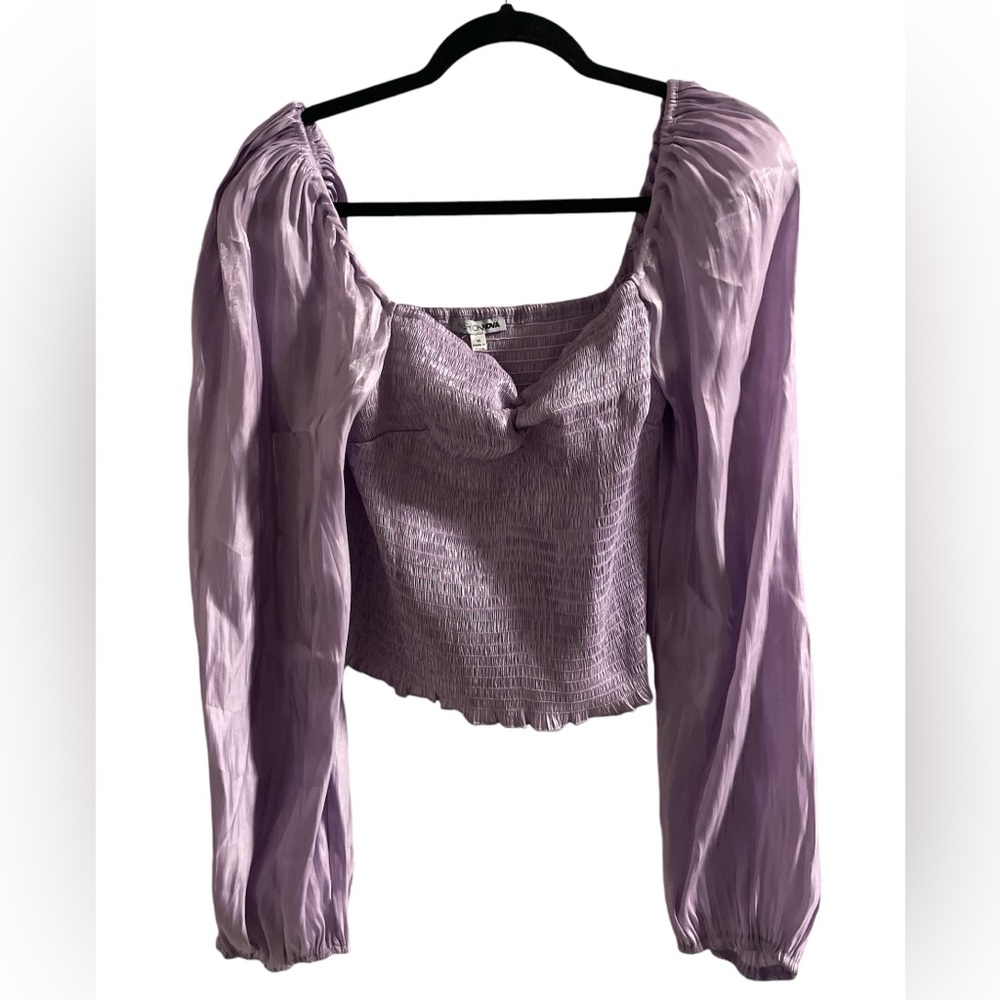 Fashion Nova Purple Cropped Off the Shoulder Top